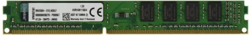 Kingston ValueRAM 4GB DDR3 1600MHz KVR16N11S8/4