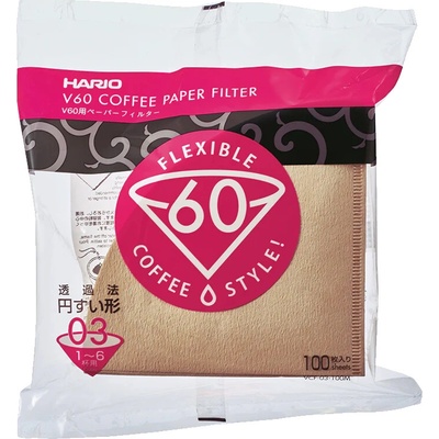 Hario V60 Nebielené V60-03 100 ks