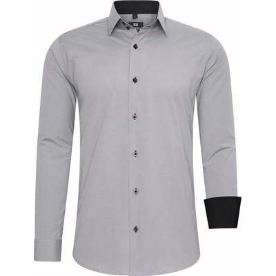 Rusty Neal pánská košile dlouhý rukáv slim fit R-44 šedá