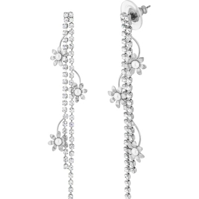 Preciosa Dlouhé náušnice s křišťálem Květiny Queen Spotlight 2537 00