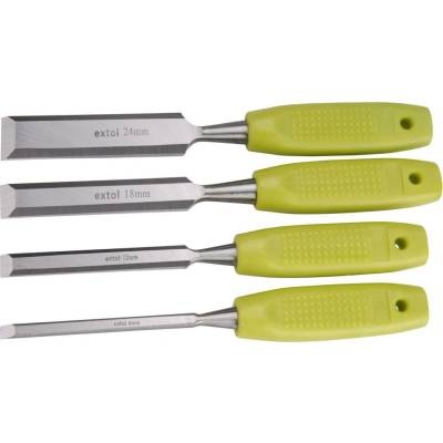 EXTOL CRAFT Dláta, sada 4ks, 6-12-18-24mm