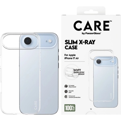 Panzer Гръб Care by PanzerGlass за iPhone 17 Air, Fashionable Case Transparent X-Ray Soft Basic