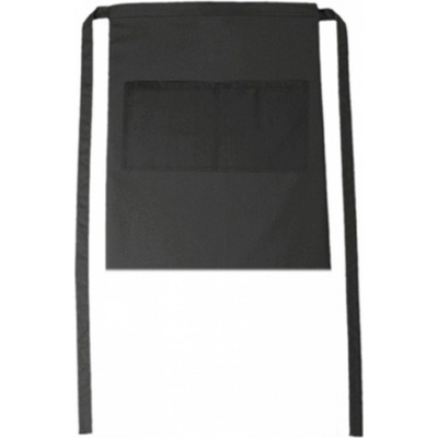 CG Workwear Gastro zástěra Roma s kapsami odolná proti pomačkání černá vraní CGW1262