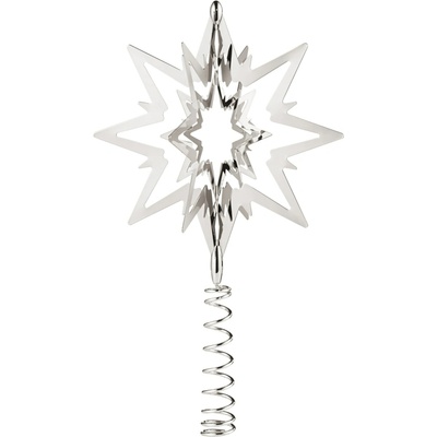 Georg Jensen Vánoční ozdoba špice na stromeček Star Palladium Small, stříbrná barva, kov