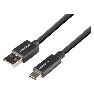 Lanberg Кабел, Lanberg USB-C(M) -> USB-A(M) 2.0 cable 1m QC, black BOX (CA-USBO-15CU-0010-BK)
