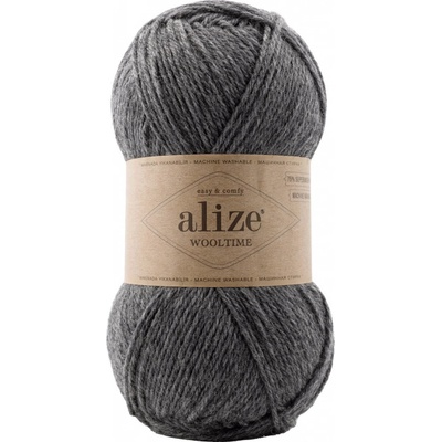 Alize Příze Wooltime 182 šedá melange