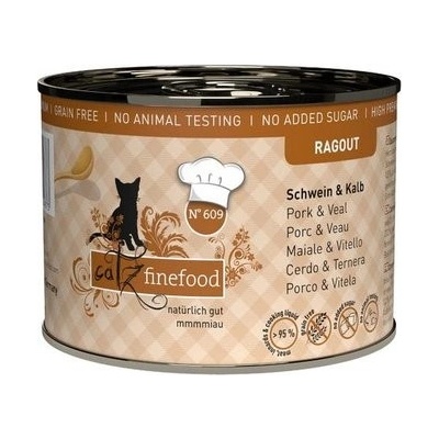 Catz finefood Ragout No.609 s vepřovým a telecím masem 190 g