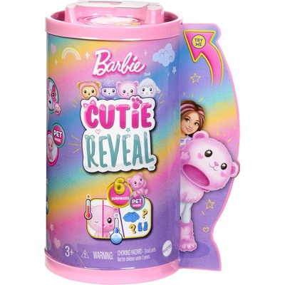 Barbie Cutie Reveal Chelsea pastelová medveď