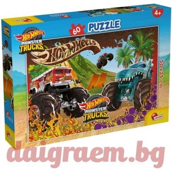 Lisciani Пъзел LISCIANI 104772 - 60 части - Hot Wheels (LI104772)