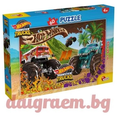 Lisciani Пъзел LISCIANI 104772 - 60 части - Hot Wheels (LI104772)