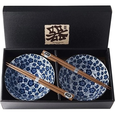 Made in Japan Set misek Blue Plum Design s hůlkami 400 ml 2 ks