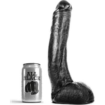 Image 1 of Реалистично черно дилдо с тестиси, 27см. - All Black Dildo (D-222812)
