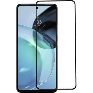  Удароустойчив стъклен протектор за Motorola Moto G72 - с черна рамка