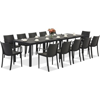 BICA King Double/Victoria антрацит комплект градински мебели за 12 души Bica (BC439ANT-12xBC351ANT)