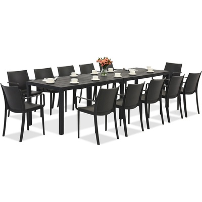 BICA King Double/Victoria антрацит комплект градински мебели за 12 души Bica (BC439ANT-12xBC351ANT)