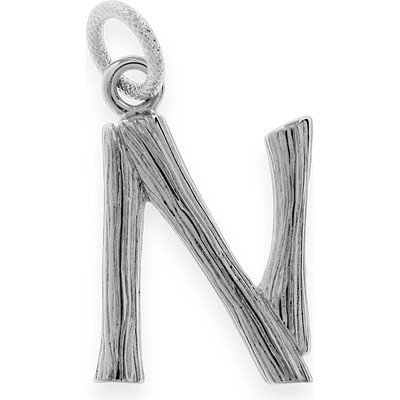 MPM Ocelový unisex nerezový přívěsek "N" 70213 stříbrné barvy