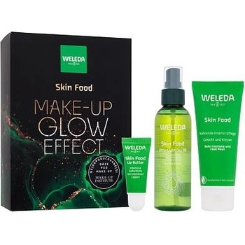 Weleda Skin Food Make-up Glow Effect dárková sada: balzám na rty Skin Food Lip Butter 8 ml + pleťový a tělový krém Skin Food 75 ml + suchý olej Skin Food Ultra-Light Dry Oil 100 ml