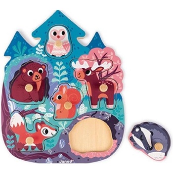 Janod Вложен пъзел с дръжка Гора