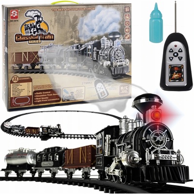 Kruzzel 17247 Velká vláčkodráha s parní lokomotivou – Zboží Dáma