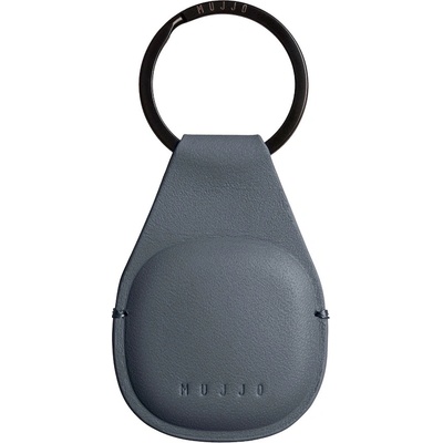 Mujjo Висококачествен ключодържател от естествена кожа за Apple AirTag - Mujjo Canopy AirTag Keychain (тъмносин) (MUJJO-KY-001-BS)