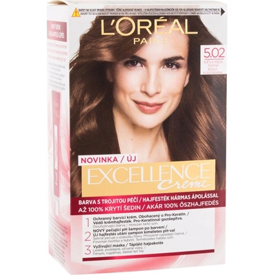 L’Oreal Paris Excellence Creme farba na vlasy odtieň 5.02 Svetlohnedá