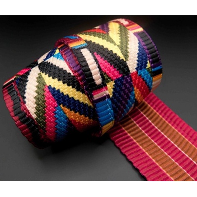 Polyesterový popruh africký vzor - šírka 5 cm