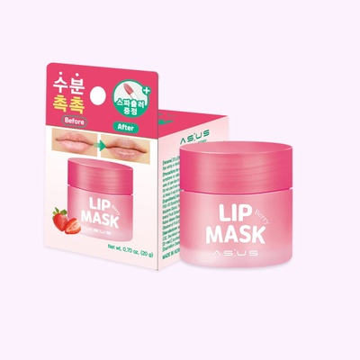 ASUS Подхранваща маска за сочни и хидратирани устни - Ягода ASUS Lip Mask Berry (257261)