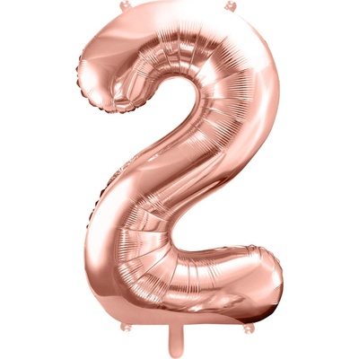 vybavsenaparty Fóliová číslice rose gold '2' 86 cm