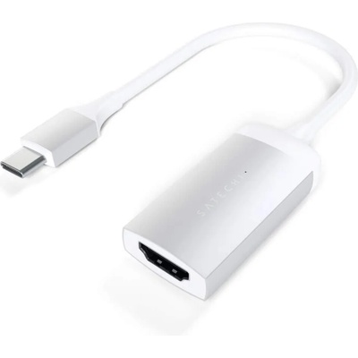 Satechi Aluminum 4K USB-C to HDMI Adapter - адаптер с поддръжка на 4K за свързване от USB-C към HDMI (сребрист)