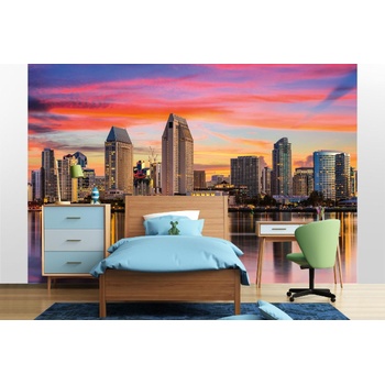 DIMEX ART s. r. o Самозалепваща се флизелинова фототапета център на сан диего 375 x 250 см