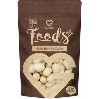 Goodie Pistácie v keto bielej čokoláde 80 g
