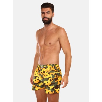 Styx Комплект от три мъжки шарени шорти за сън в синьо, жълто и черно Styx Styx | Sin | МЪЖЕ | M