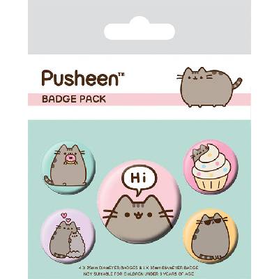 Pyramid International Odznáčky Pusheen Hi 5 ks