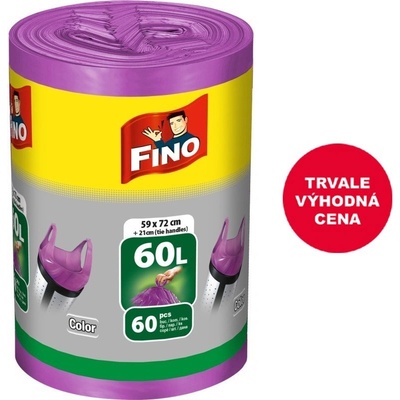 Fino sáček Color zavazovací 60 l 13 µm 60 ks fialový