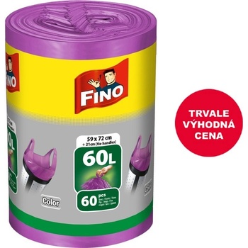 Fino sáček Color zavazovací 60 l 13 µm 60 ks fialový