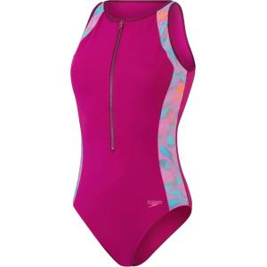 Speedo Бански костюм Speedo Women's One Piece Swimsuit - Purple/Orange - sportihobi - 123,20 лв