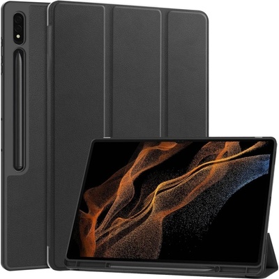 Vsetkonamobil 62814 LEATHER Zaklápací obal pre Samsung Galaxy Tab S9 Ultra / Tab S10 Ultra čierny