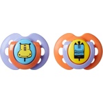 Tommee Tippee Ортодонтични залъгалки Tommee Tippee - Fun Style, 0-6 m, 2 броя, Хипопотам и Зебра (TT.0083.002)