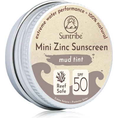 Suntribe Mini Zinc Sunscreen минерален защитен крем за лице и тяло SPF 50 Mud Tint 15 гр