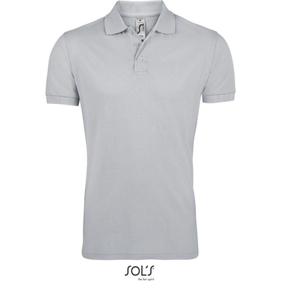 Sol´s Collection polokošile Prime Men krátký rukáv pánská Cot-250571n4501 šedá pure