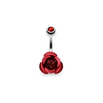 Šperky4U piercing do pupíku růžička WP01065-R