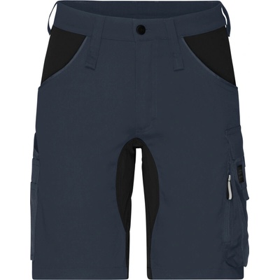 James & Nicholson JN 1811 Slim Line kraťasy, elastické šedá/čierna