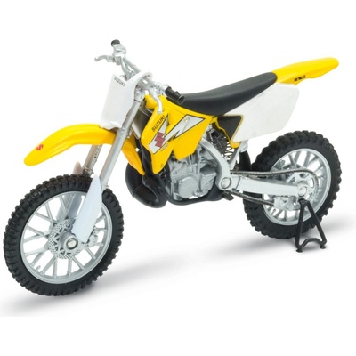 Welly Motocykel Suzuki RM250 žltý 1:18