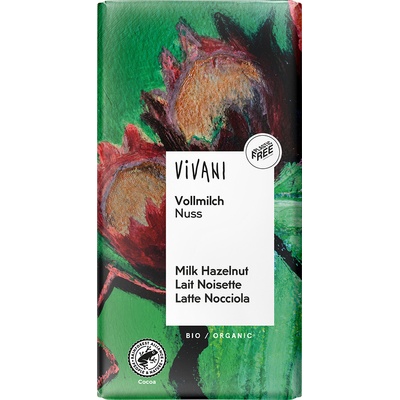 Vivani Mliečna čokoláda s kúskami orieškov Bio 100 g