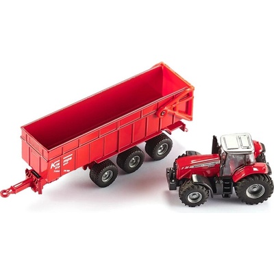Siku Farmer 1844 Traktor Massey Ferguson s vlečkou 1:87