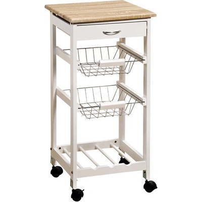 Kesper 25814 Kuchyňský vozík s pracovní deskou, 77 x 36 x 36 cm