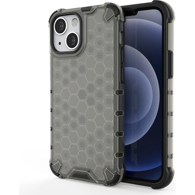 HQWear Удароустойчив кейс от ТРU материал Honeycomb за Apple iPhone 13 Mini, Черен (9145576213384)