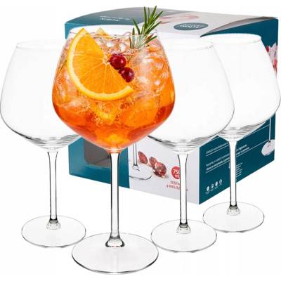 Design Poháre na víno veľké zaoblené Altom Rubin 4 kusy 750 ml