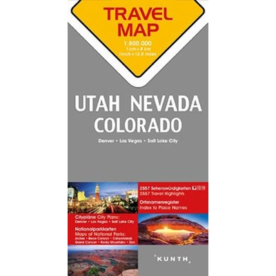 Utah Nevada Colorado 1:800T TravelMap KUNTH