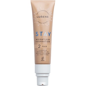 Lumene Минерален фон дьо тен Stay, 2 Fair, SPF30, 30 ml